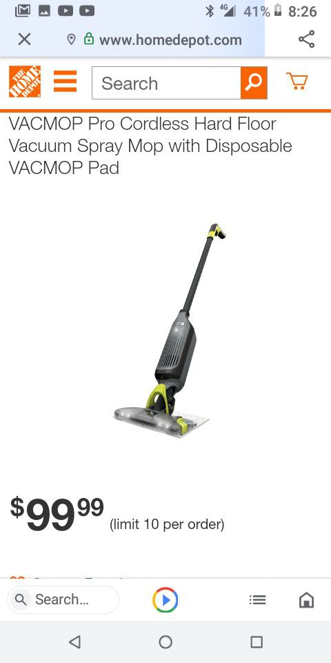 shark rechargable vacuum and spray mop combo