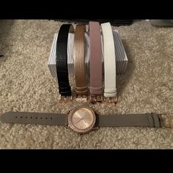 Gold Watch With Interchangeable Bands