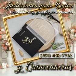 Invitaciones en Acrilico para Bodas y Quinceañeras