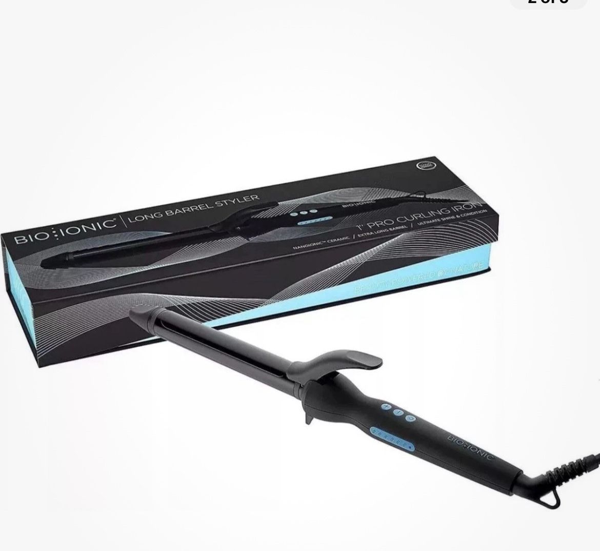 Bio Ionic Long Barrel Styler Curling Hair Iron 1" inch Fast Shipping