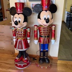 Minnie and Mickey Christmas Nutcrackers
