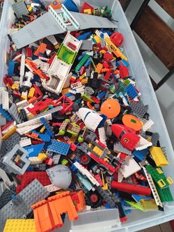 Big tote full of Legos pieces miscellaneous $130 OBO