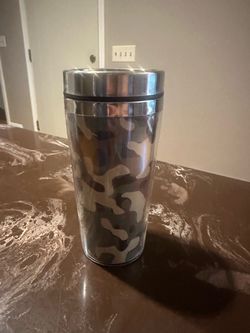 Camo Travel Tumbler with Stainless Steel Lid