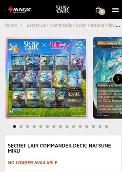 Secret Lair Miku Commander Deck MTG