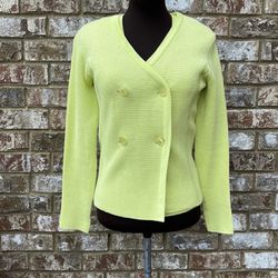Doncaster Womens Lime Green Vest And Sweater Set Size Extra Small. Excellent used condition. No flaws. Details  Double-breasted Button closure  Smoke 