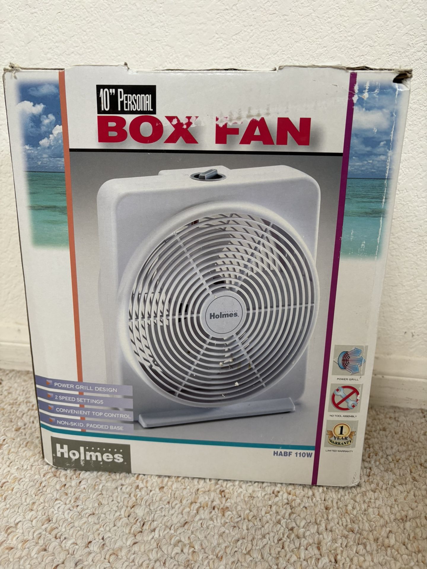 Box Fan- 10” Personal