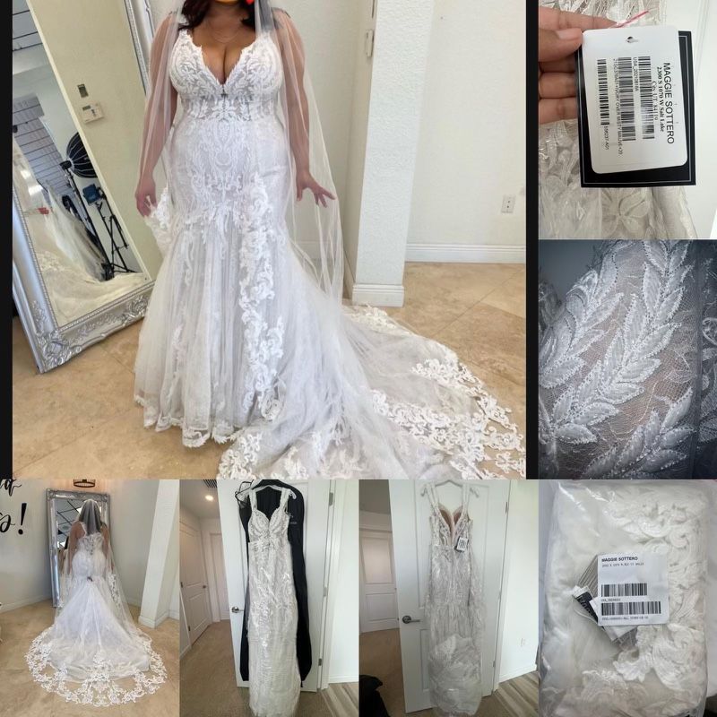 Maggie Sottero Size 20’ New Wedding Dress