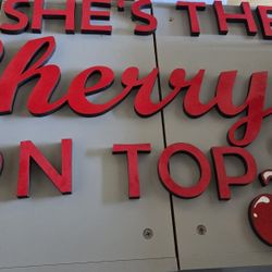 Cherry On Top Baby Shower Sign