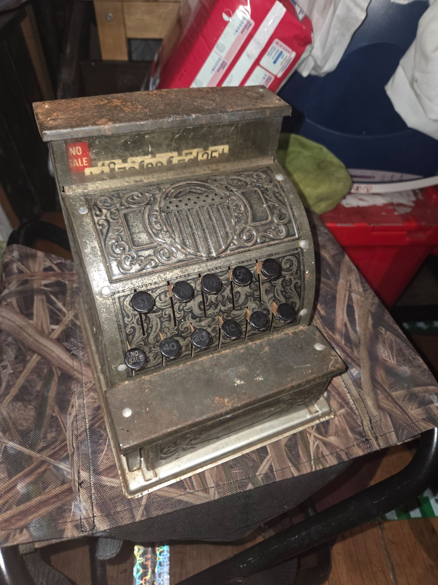 Rare Vintage Benjamin Franklin Toy Cash Register