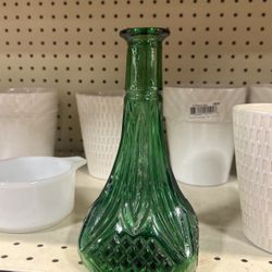 Vintage Green Bottle Vase