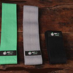 Booty Bands Fabric Resistance Bands for Yoga Home Workout (Set of 3)