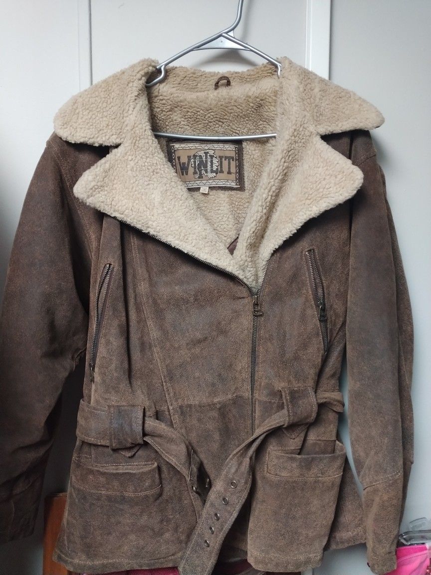 VINTAGE WINLIT GENUINE LEATHER BOMBER COAT