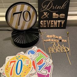 70th Birthday Decor Available