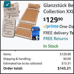 Glanzstück Berlin® Health Collection XXL Acupressure Mat Set for Full Body for Tension Headaches Back Pain Stress