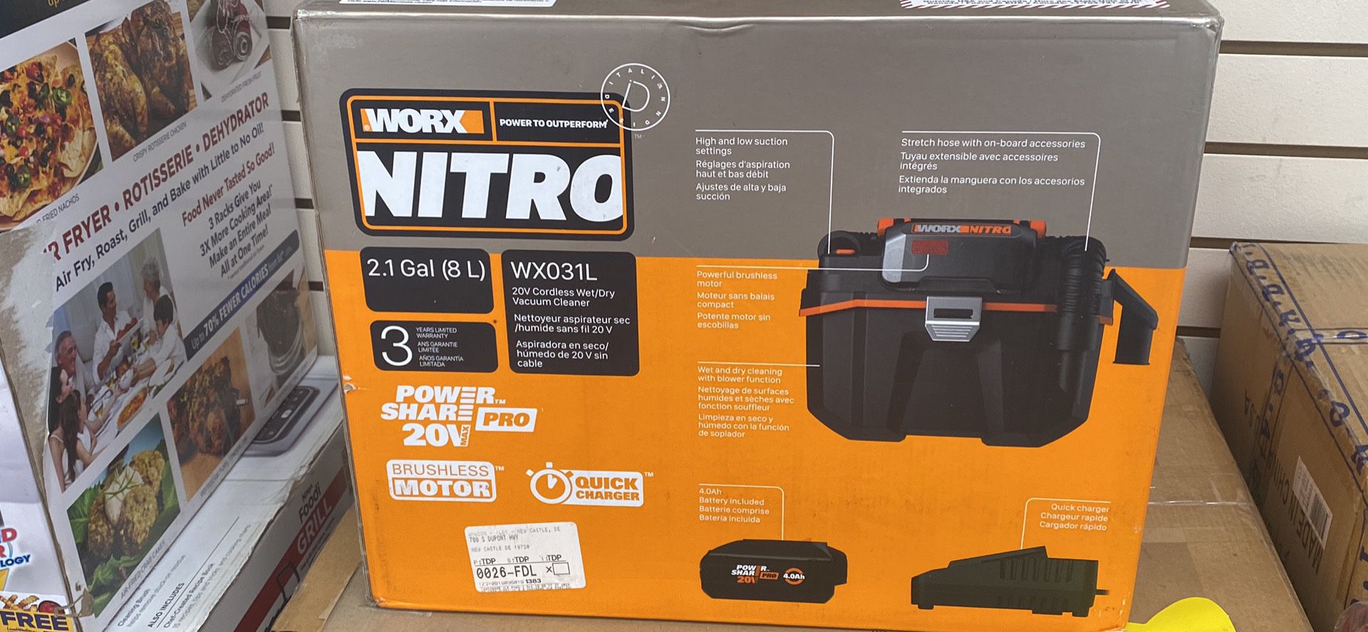 WORX Nitro WX031L 20V 2.1 Gal Cordless Wet/Dry Vacuum, Black for Sale in  North Plainfield, NJ OfferUp