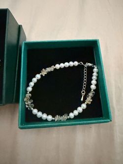Genuine freshwater Pearl full string bracelet s925 silver