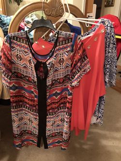 Huge lot of plus size women’s clothing! NWT! 2x and 3x shirts, 24 w pants, shorts