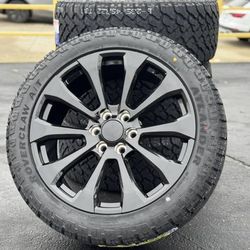 22" Wheels Rims Tires Chevy Silverado Tahoe GMC Sierra Yukon Cadillac