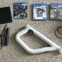 PS4 VR Set Games And Gun Controller 