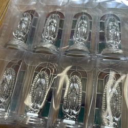 Set of 12 -2.5" Virgen De Guadalupe, Our Lady of Guadalupe Figurine Statue