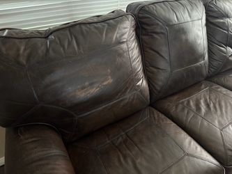2 x 3 Seat Leather Reclinets