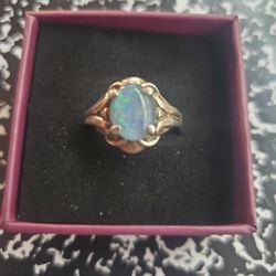 Silver Opal Ring
