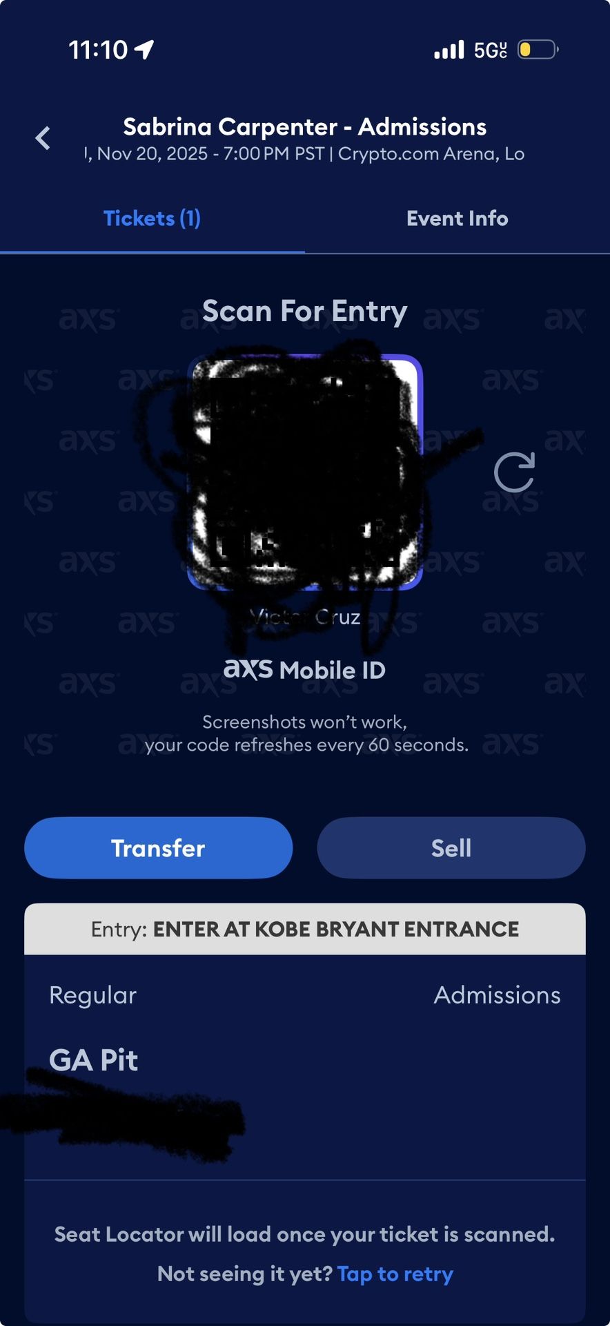 GA PIT Sabrina Carpenter 11/20