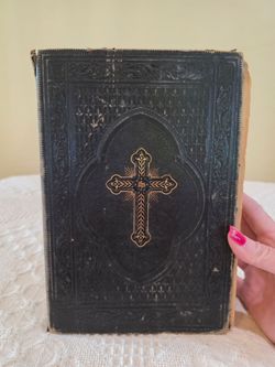 Antique 1800's Bible Die Heilige Schrift Holy Big Family Bible German Maps Tree