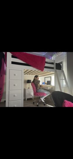 Full size Bed with attached Desk !!