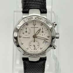 Bulova Accutron,Sapphire Crystal Watch ,Unisex, 30mm size case, 9in size leather band     