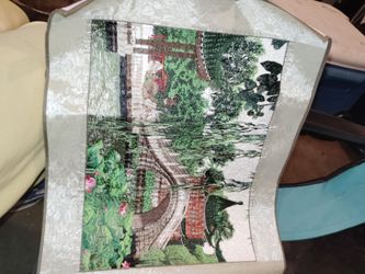Chinese artwork silk threaded