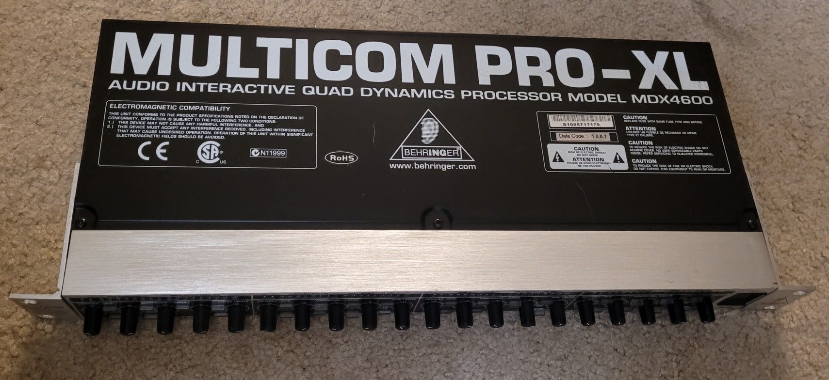 Behringer Multicom Pro-XL MDX4600 4-Channel Audio Interactive Dynamics ...
