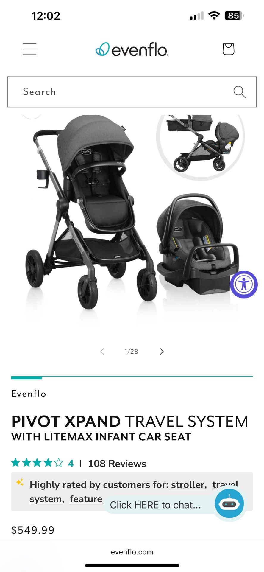 EvenFlo Stroller