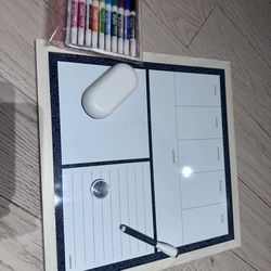 White board with markers