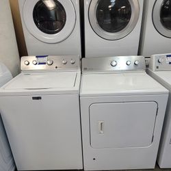 Maytag Top Load Washer With Agitator And Gas Dryer Set 
