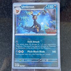 Umbreon (Obsidian Flames Stamped) 130/197 SEALED Reverse Holo
