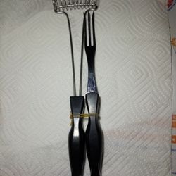  cutco whisk  mixer stirrer Brown  &  1726  fork meat serving  $40 .00 for the set.
