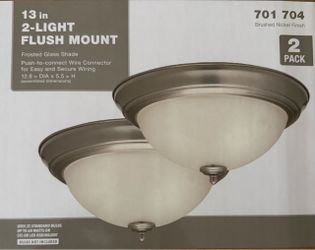 2 Lights flush mount (13 in.)