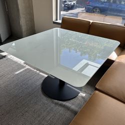 High End Glass Table 48 X 48”.  Commercial Grade