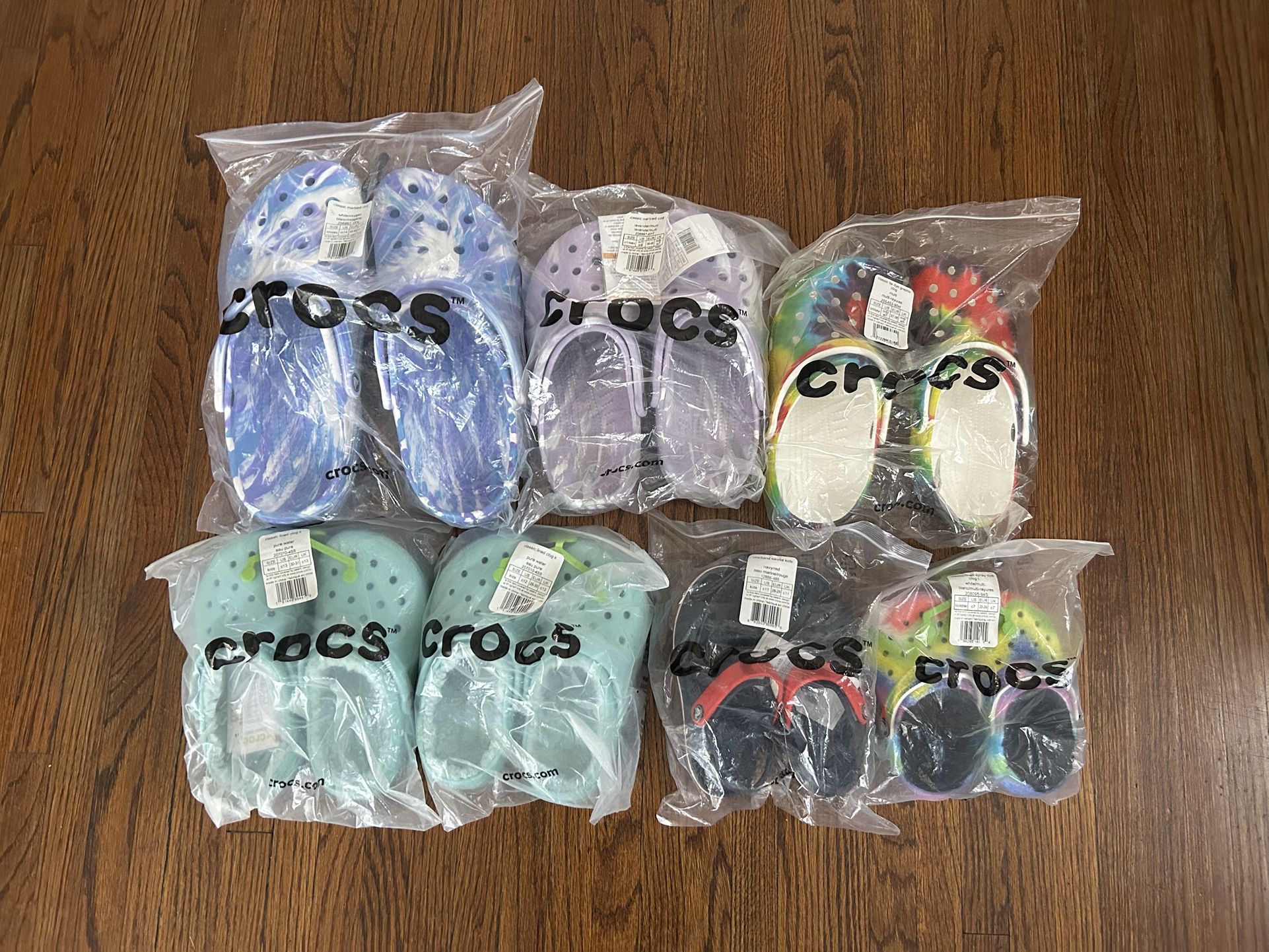 **$18 Each, Must Take All** NEW Crocs Adults & Kids Classic Lined Clog