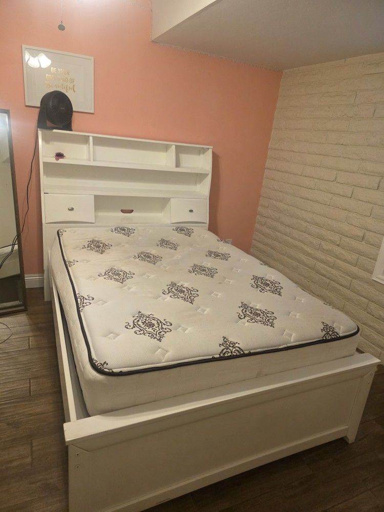 Full Bed Frame With Underneath Storage