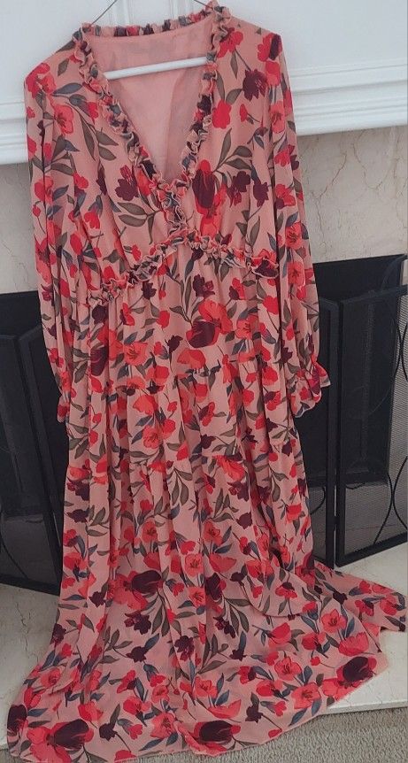 Fall Floral Dress