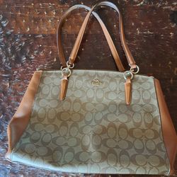 Brown Leather Coach Handbag
