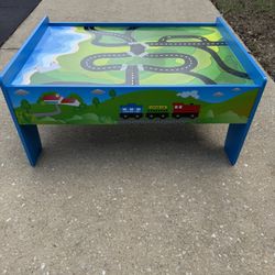 Wooden Train Table For Play Kids 