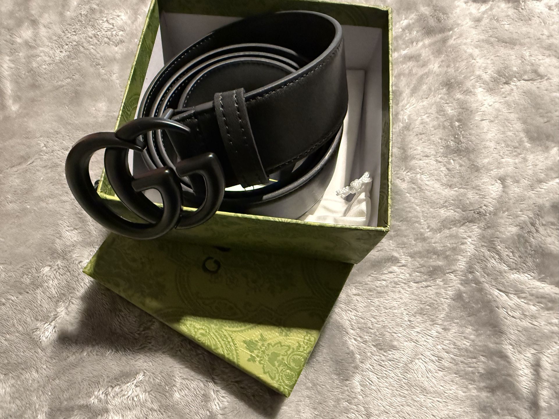 All Black Gucci Belt