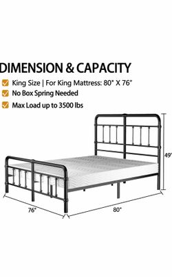 King Size Bedframe and Headboard