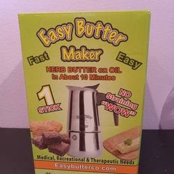 Easy Butter 1 Stick Magic Butter Maker new selling for only $15.  "Magic" butter or oil in minutes^No Moving Parts^No Straining^Easy Cleaning^Strong S