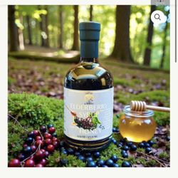100 % Pure Wild Crafted Elderberry Syrup With 100% Organic N.C Honey