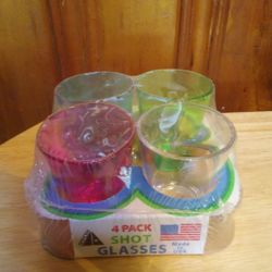 4 Pack Plastic Shot Glasses