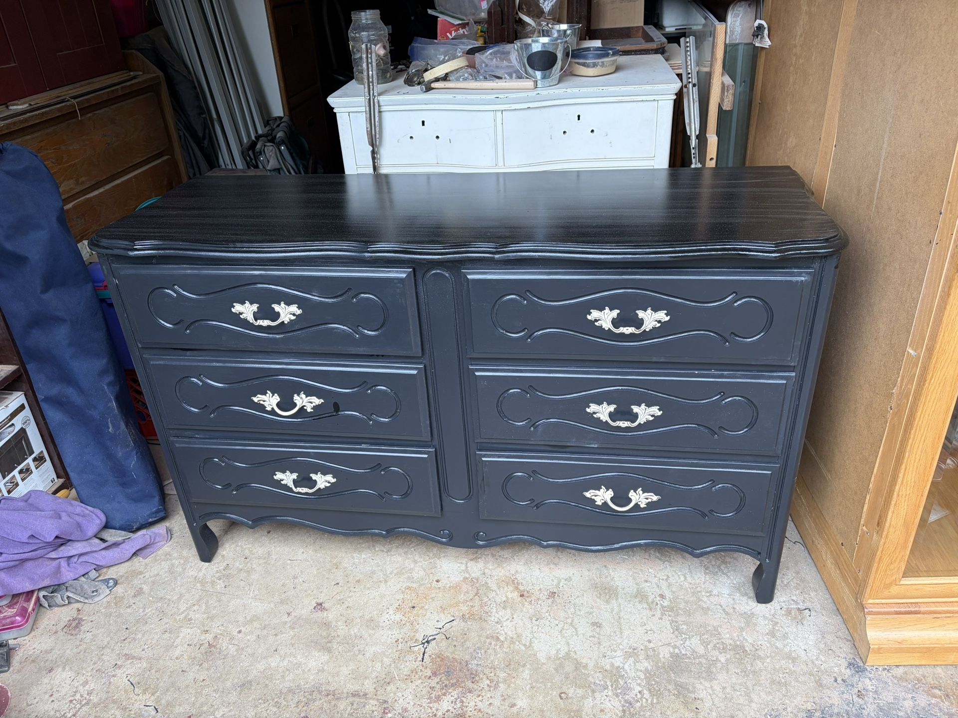 French Provincial Dresser + Matching End Tables 